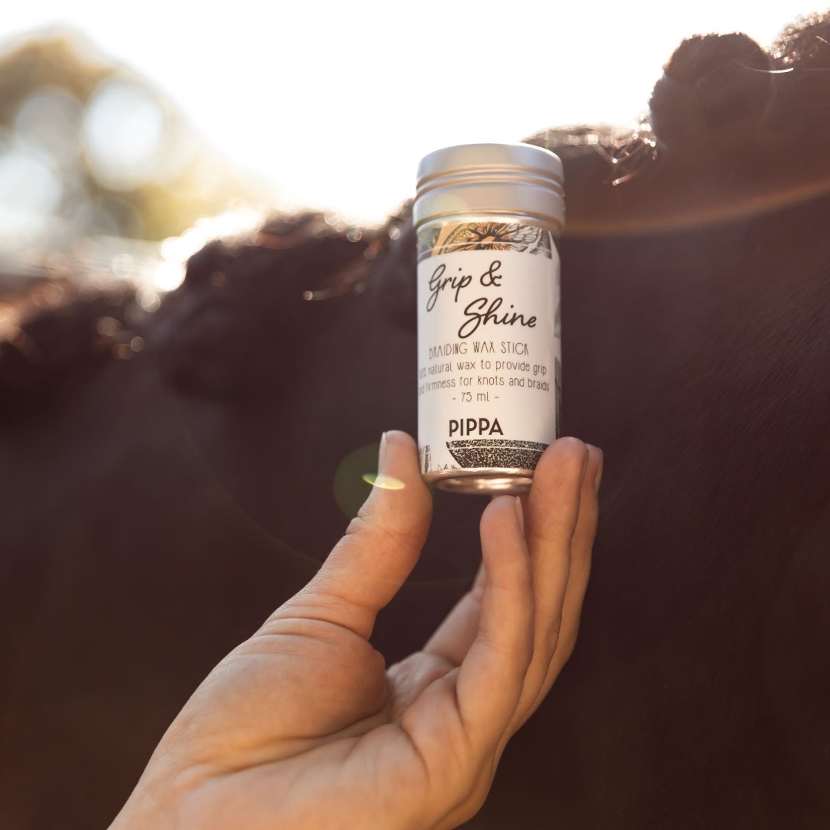 PIPPA Grip & Shine Braiding Wax Stick - PIPPA Equestrian Soap - Anti - klit Spray